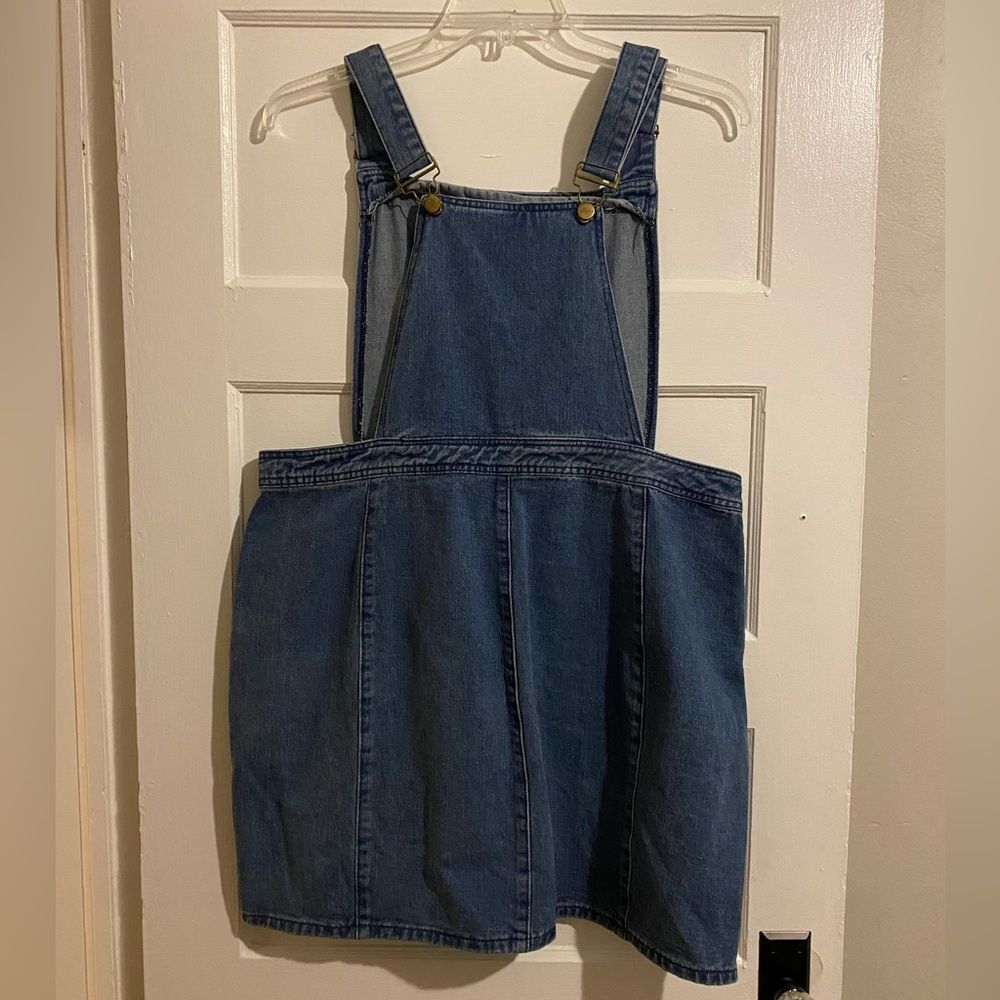Shein Denim Overall Midi Skirt Dress